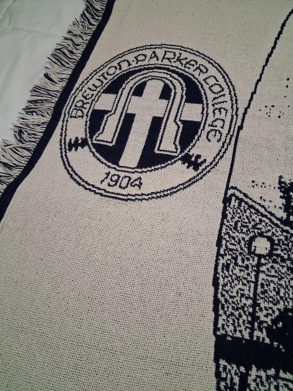 Brewton Parker College Black & White Woven Throw Blanket 67x48